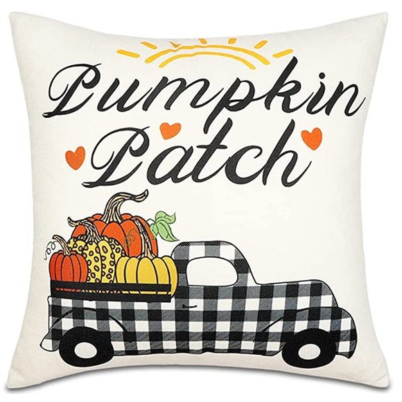 Other - NWT Pumpkin Patch Plaid Gingham Accent Pillowcase